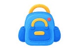 Blue school backpack